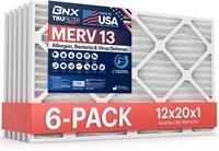 BNX TruFilter 12x20x1 Air Filter MERV 13 (6-Pack)