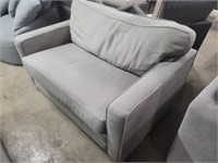 Grey Fabric Big Man's Upholstered Chair