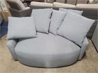 Thomasville - Swivel Grey Fabric Chair