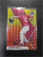 Aaron Nola Fusion Yellow Red Prizm Numbered 14/64