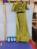 green dress long vintage 1960s