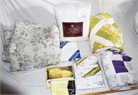 LOT - LINENS, NEW MATTRESS PAD, QUILTS, ETC.