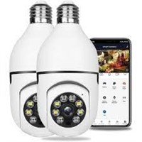 2Pack Wireless WiFi Light Bulb Camera Security