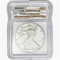 2016-W Silver Eagle ICG PR69 DCAM Ltrd Edge