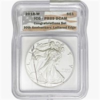 2016-W Silver Eagle ICG PR69 DCAM Ltrd Edge