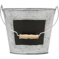 Sr22222 5.75 High Silver Galvanized Metal Pail