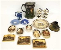 Group of pottery, etc. items including 8" tankard,