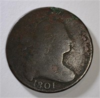 1801 1/000 DRAPED BUST LARGE CENT