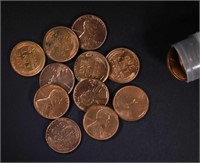 BU ROLL OF 1938-D LINCOLN CENTS