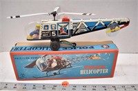 Wind up tin toy - police helicopter