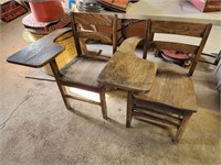 Vintage school desks
