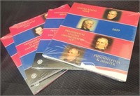 Four (4) Presidential $1 Uncirculated sets P and D