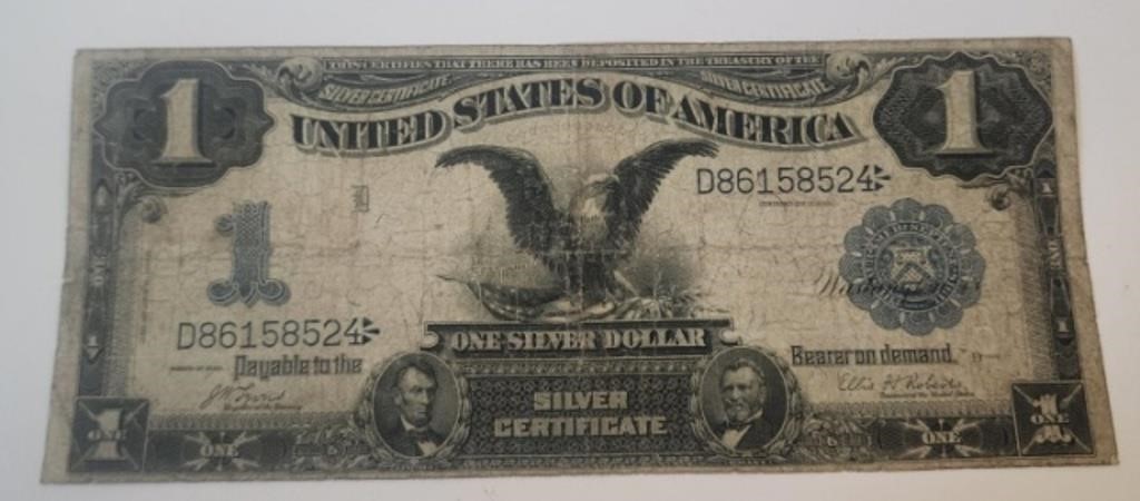 1899 Black Eagle Large Note $1 Silver Certificate