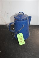 BLUE ENAMEL COFFEE POT