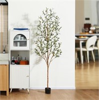 TN8606  Silk Fake Olive Potted Tree, 7 ft