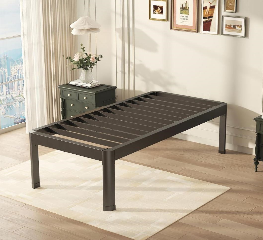 Twin Bed Frame with Round Corner Edge Legs - NEW