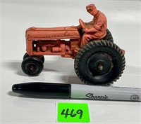 Mid Century Auburn Rubber Toy Tractor 4”