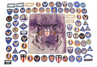 WWII - COLD WAR USAF PATCHES & FLAG LOT
