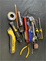 Household tools, flashlights, tape measures, misc