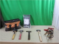Hammers, wall mount bracket , tool bag