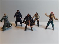 5pc Pirates Of The Caribbean 5" Action Figures.