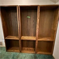 3 Bookcases - no shelves 30x13x84