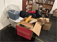 2 Plastic Totes of Vintage Books, Paper Memorabila