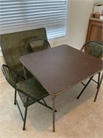 Pair of card tables with 3 chairs