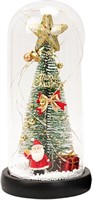 Mini Christmas Tree in Glass Cover, Rechargeable L
