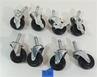 Set of 8 Algood Swivel Post Casters 2"x7/8", wheel