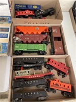 3 BOXES - O SCALE TRAIN CARS