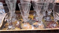 Serving Tray and Glass Stemware
