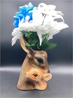 Royal Copley Porcelain Deer & Fawn Vase