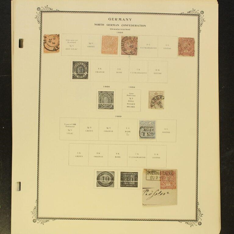Germany Stamps 1860s-1940s Used collection on Scot