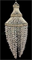 Boho Coastal Style Seashell Chandelier