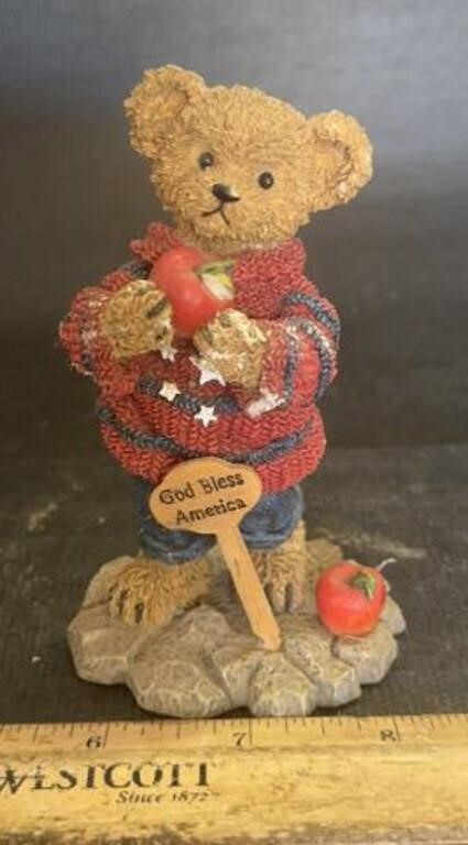 HOME INTERIORS-"AMERICAN BEAR" FIGURE