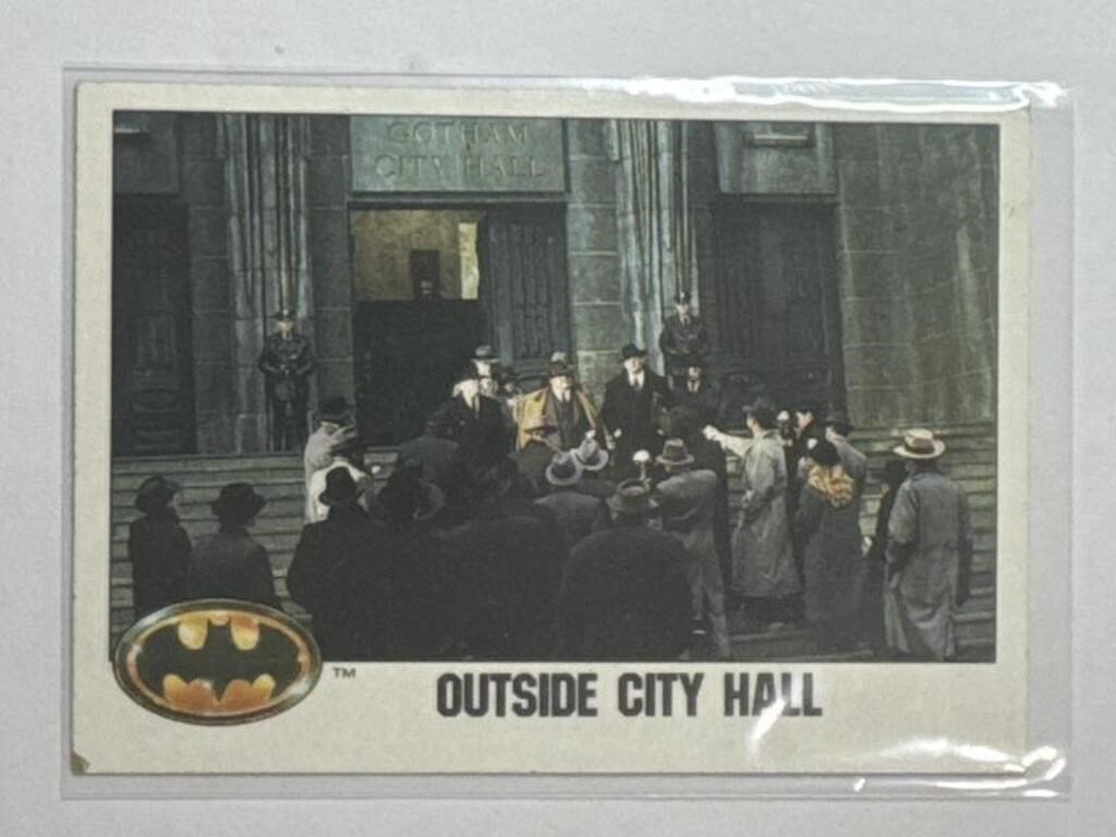 1989 Topps Batman Movie #54 Outside City Hall!