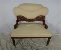 Antique Parlor Love Seat/ Leg Needs Repair