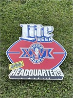 Super Bowl XXVI Miller Light Beer Sign