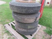 *ELLSWORTH* (4) 20" truck tires on rims