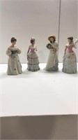 4 porcelain figurines