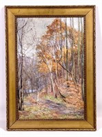 Signed painting "Rock Creek Park", on art board,