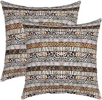 Leopard Print Fur Pillow Covers 2pc