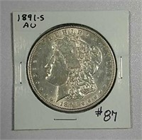 1891-S  Morgan Dollar   AU