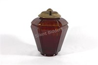 Ruby Red Glass Oil Lamp Shade