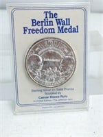 Berlin Freedom Wall Sterling Over Bronze Medal