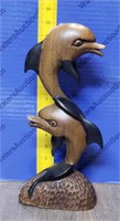 Wooden Dolphin Figurine