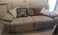 7' wide power recliner sofa, some stains
