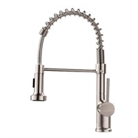 FLG pull down brushed nickel brass kitchen faucets