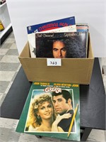 Box of vinyl records LP albums